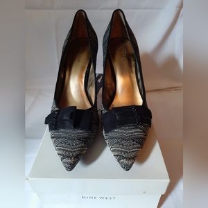 NINE WEST HEELS SIZE 10-multi colour